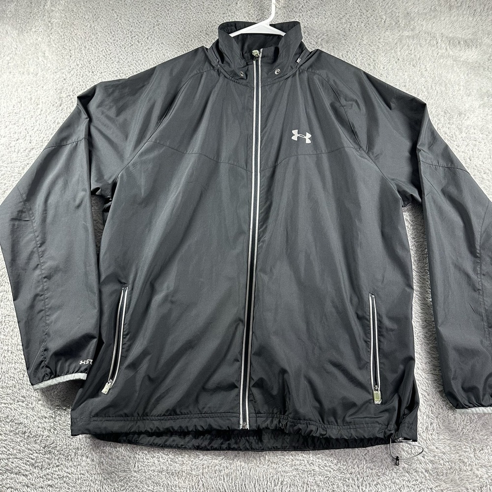 Under Armour Storm Running Anchor Jacket Mens XL Black Vented All Seasons‎ Gear